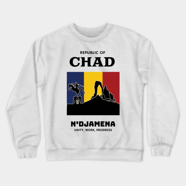 make a journey to N'Djamena Chad Crewneck Sweatshirt by KewaleeTee